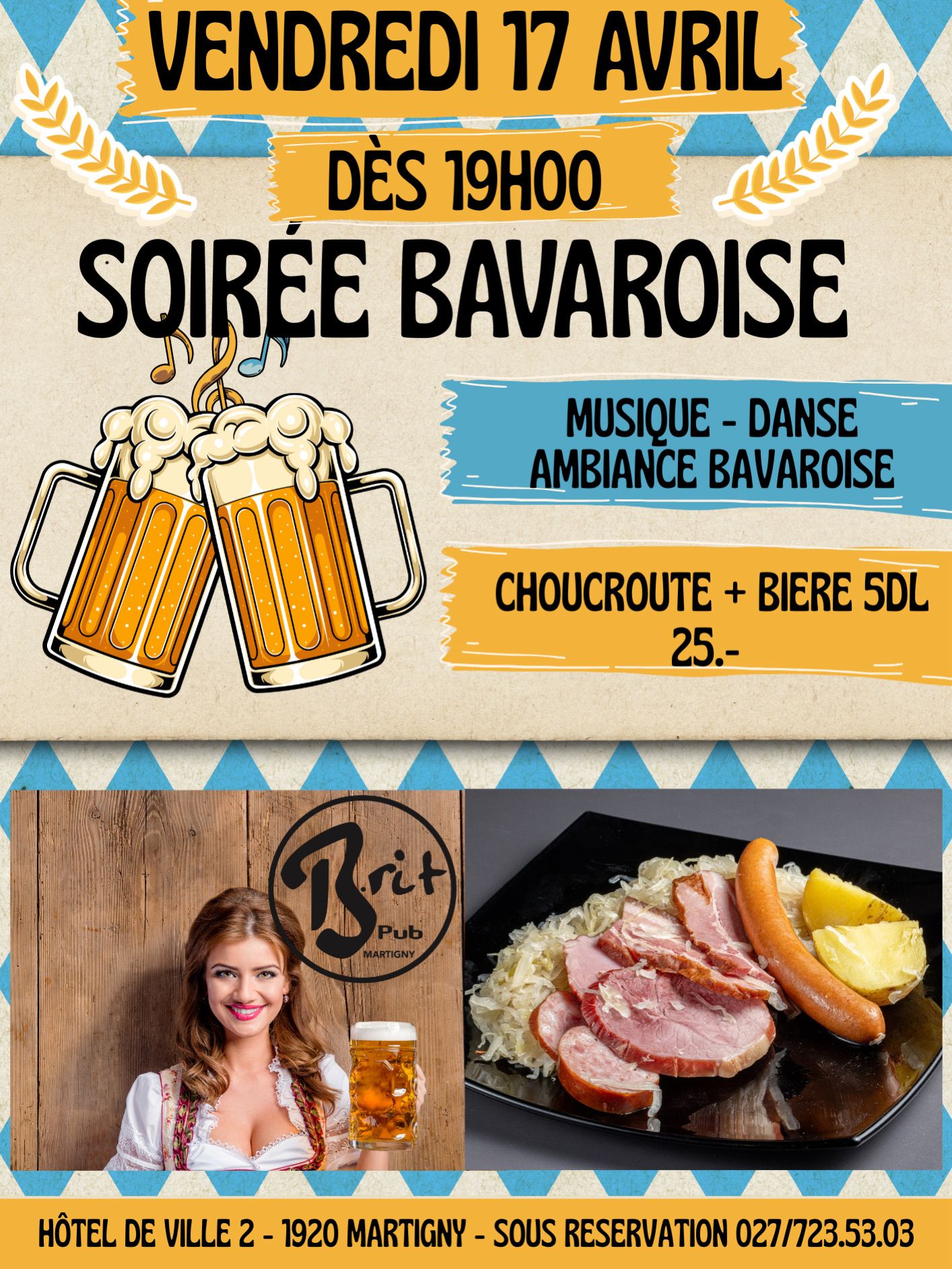 Affiche soirée bavaroise