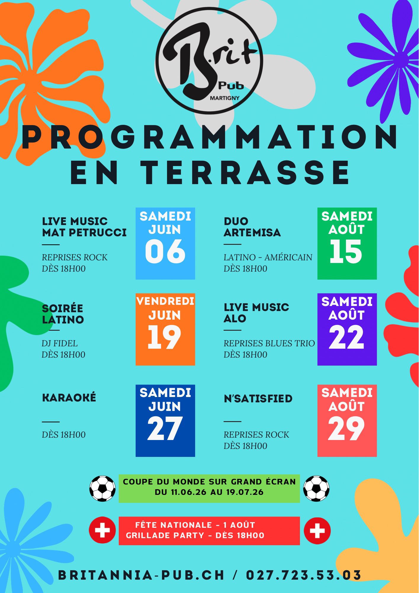 Programme fixe été
